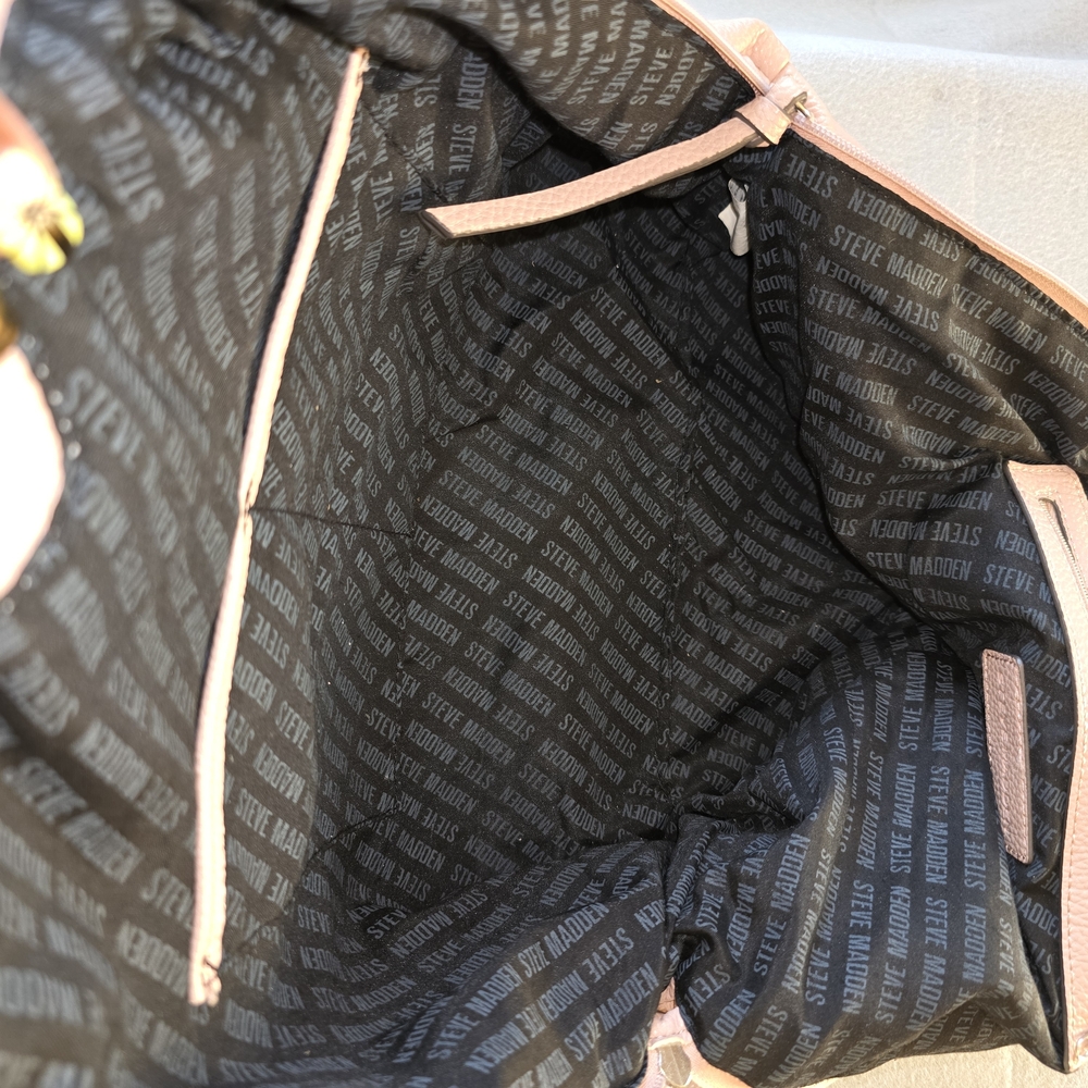 Steve Madden Blush Pink Leather Shoulder Tote - Picture 10 of 15